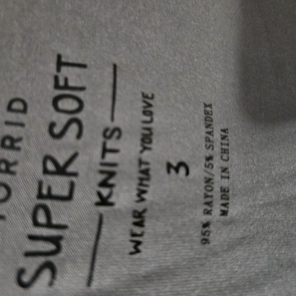 Torrid Super Soft Gray Knit Top